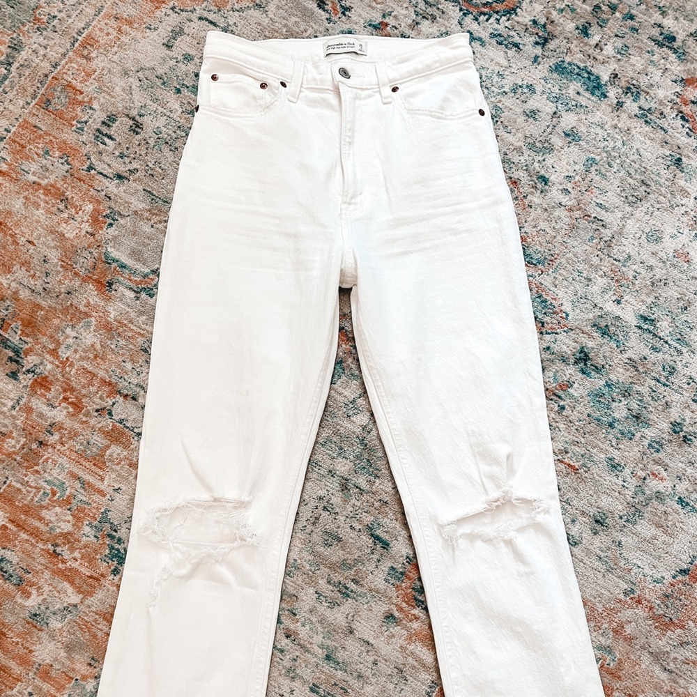 Abercrombie white denim
